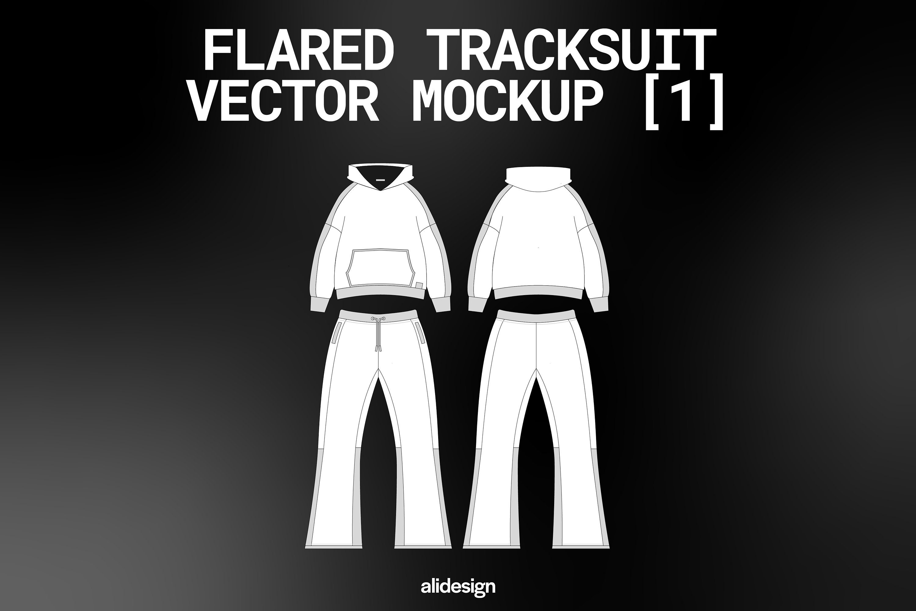 Flared Sweatpants Vector