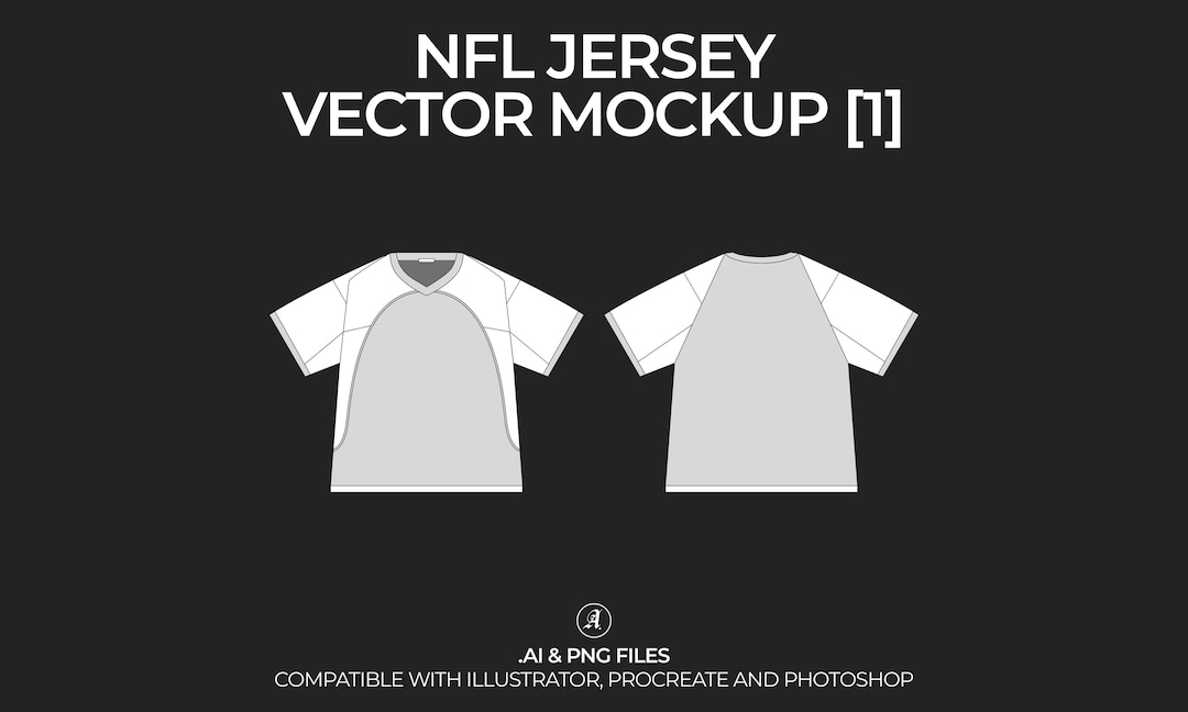NFL Jersey Vector Mockup: Streetwear Fashion Tech Pack (digital File)