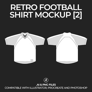 Retro Football Jersey Vector Mockup: Streetwear Tech Pack (Digital File)