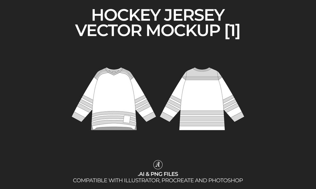 Hockey Jersey Vector Mockup: Streetwear Tech Pack (digital File