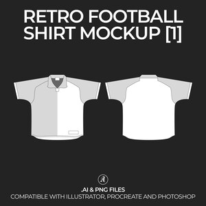 Retro Football Shirt Vector Mockup: Streetwear Tech Pack (Digital File)