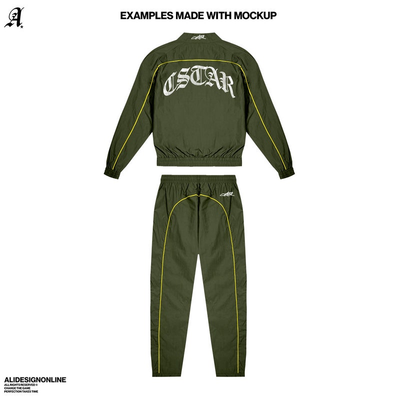 Realistic Shell Tracksuit Mockup for Illustrator and Photoshop ...