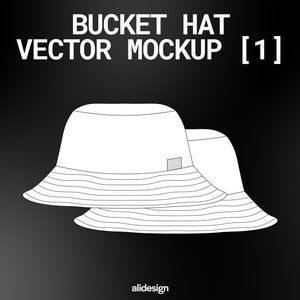 Bucket Hat Vector Mockup: Streetwear Fashion Tech Pack (Digital File)