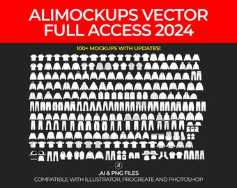 Streetwear Vector Mockup Template: Full Store Access (AI, PNG)