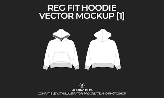 Front and back hoodie template sale