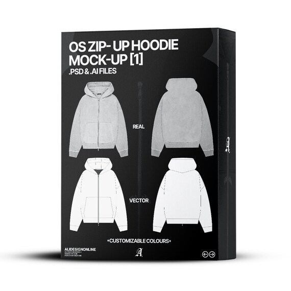 Oversized Hoodie Hoodie Mockup Illustrator Women's Jumper With Oversized Hoodie main image 2
