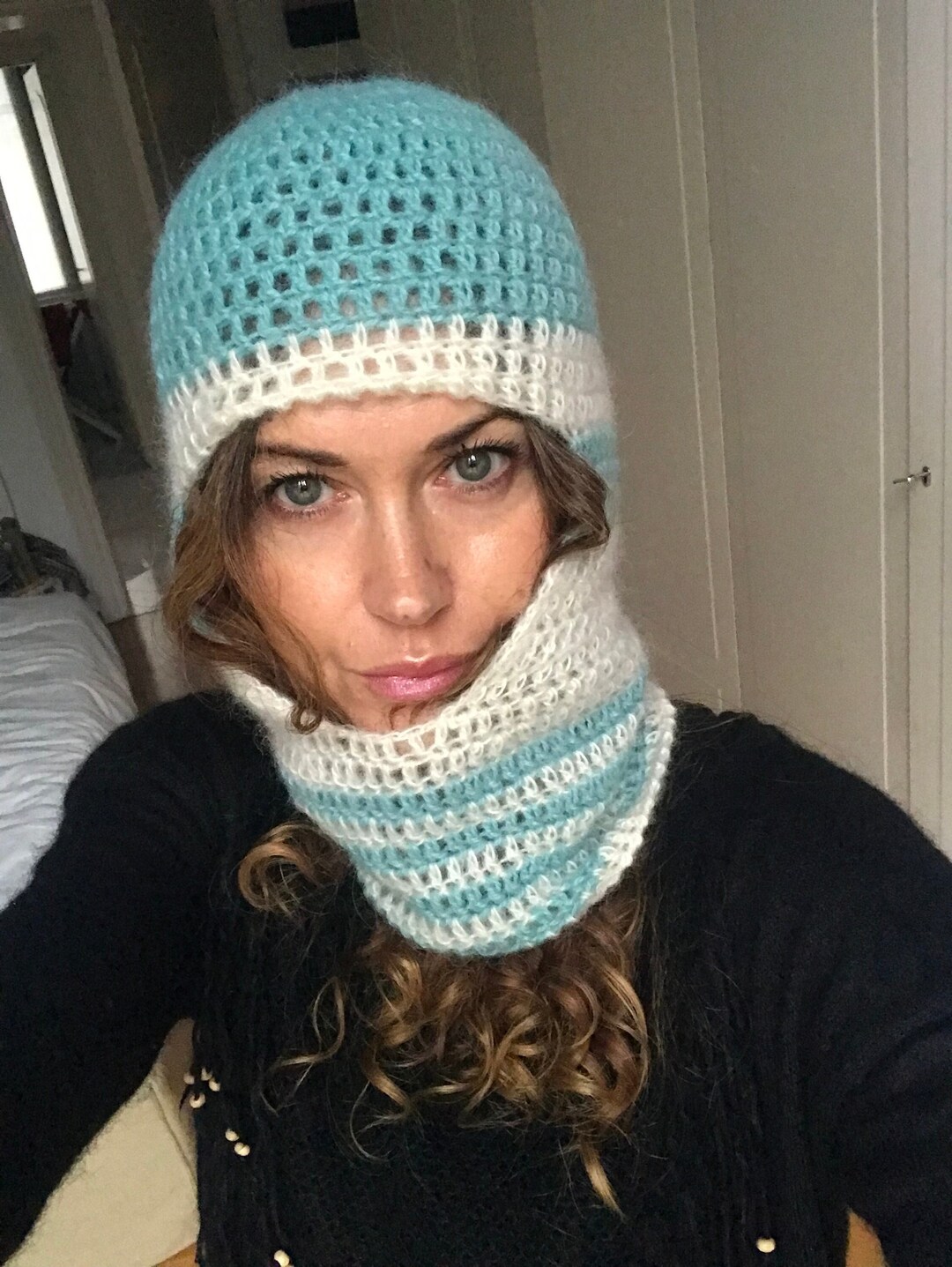 Mohair Wool Balaclava, Wool Balaclava, Women's Gift, Gift for Her