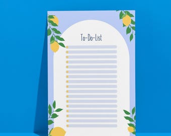 Lemon To-Do List Printable | Minimalist Grocery Planner (Digital Download)
