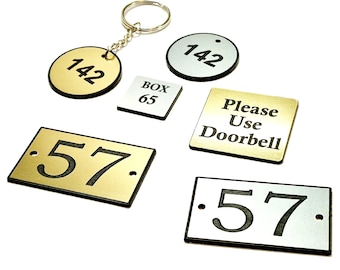 Rectangle Engraved Plastic Labels - Metal Effect