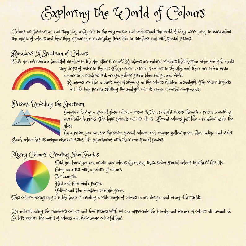 Color Learning Printables for Kids, Educational Wall Art Set of 3 ...