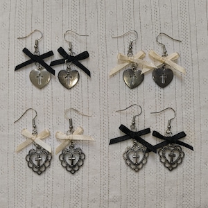 handmade heart earrings