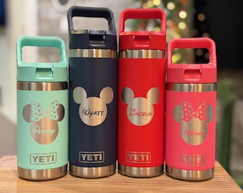 Custom laser engraved YETI Tumbler for your next vacation!  Multiple options with the mouse!