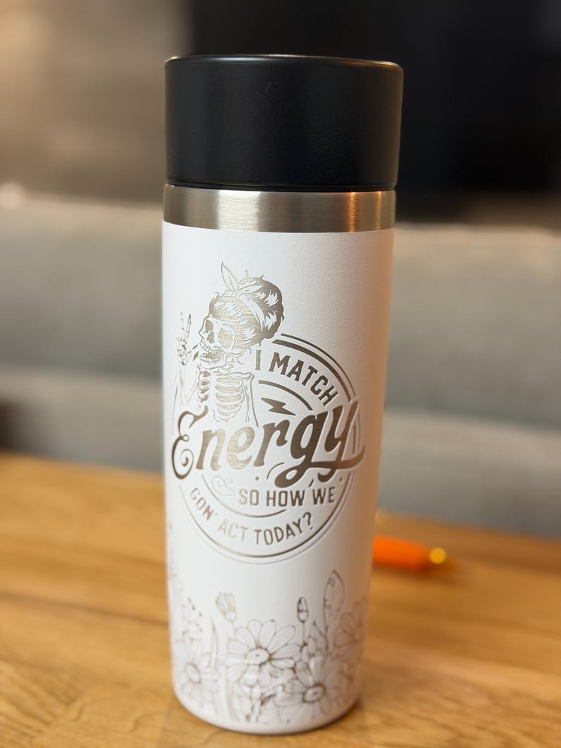 Yeti Rambler 12oz or 16oz Travel Bottle with Leakproof Commuter Cap - Customized - Laser Engraved bild 13