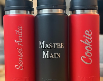 Yeti Rambler - 26oz, 36oz or 46oz Customized -  Laser Engraved with name or logo
