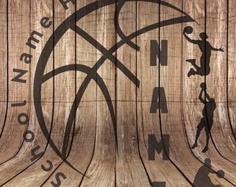 Boys Basketball .svg file to laser engrave on tumbler. Customizable with name, school name and number if you wish