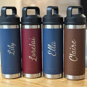 Laser Engraved 18oz Yeti Rambler - with Chug Lid