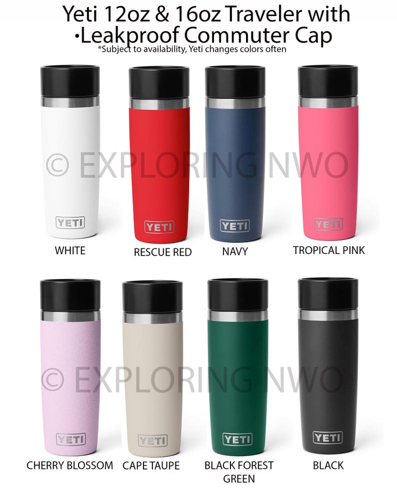 Yeti Rambler 12oz or 16oz Travel Bottle with Leakproof Commuter Cap - Customized - Laser Engraved bild 3