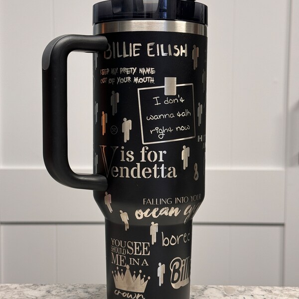 B E Laser Engraved Generic Tumbler or Name Brand, you choose! Multiple graphics and lyrics