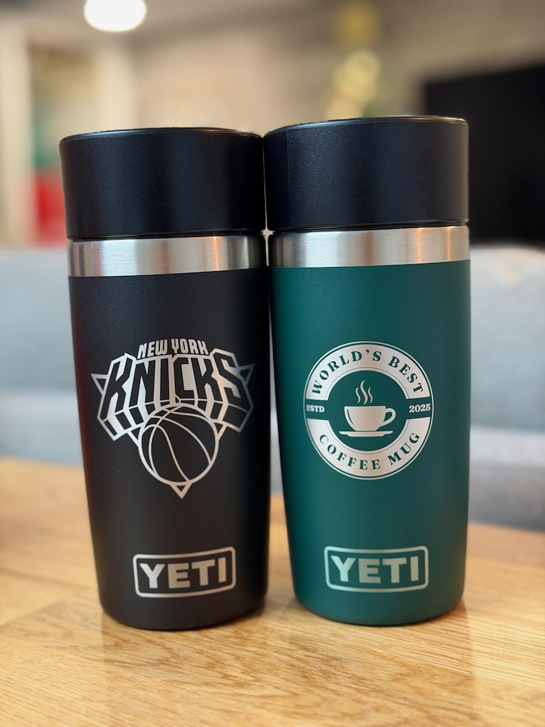 Yeti Rambler 12oz or 16oz Travel Bottle with Leakproof Commuter Cap - Customized - Laser Engraved bild 1