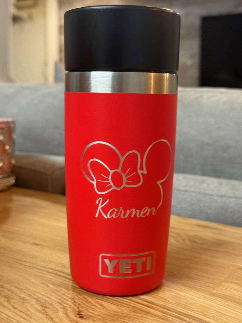 Yeti Rambler 12oz or 16oz Travel Bottle with Leakproof Commuter Cap - Customized - Laser Engraved bild 2