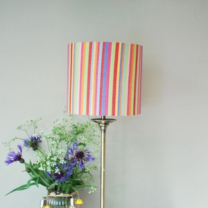 Handmade Lampshade Striped Lampshade, Table Lampshade, Ceiling Lampshade, Rainbow Colours, 20cm 30cm Lampshade, Home Decor zdjęcie 5