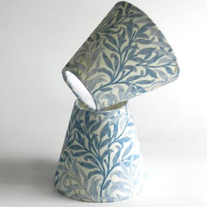 William Morris Candle Clip Lampshade, William Morris Bough Print Lampshade in Azure, Handmade for Wall and Chandeliers, Home Decor