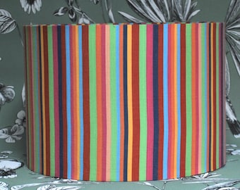 Handmade  Lampshade Striped Lampshade, Table Lampshade, Ceiling Lampshade, Rainbow Colours, 20cm 30cm Lampshade, Home Decor