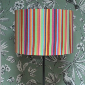 Handmade Lampshade Striped Lampshade, Table Lampshade, Ceiling Lampshade, Rainbow Colours, 20cm 30cm Lampshade, Home Decor zdjęcie 2