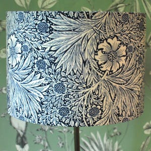 William Morris Lampshade, Table Lampshade, Ceiling Lampshade, Classic William Morris Lampshade, Navy and Natural Lampshade, Home Decor