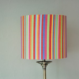 Handmade Lampshade Striped Lampshade, Table Lampshade, Ceiling Lampshade, Rainbow Colours, 20cm 30cm Lampshade, Home Decor zdjęcie 8