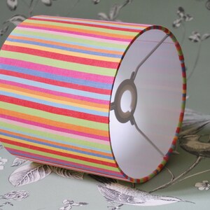 Handmade Lampshade Striped Lampshade, Table Lampshade, Ceiling Lampshade, Rainbow Colours, 20cm 30cm Lampshade, Home Decor zdjęcie 6