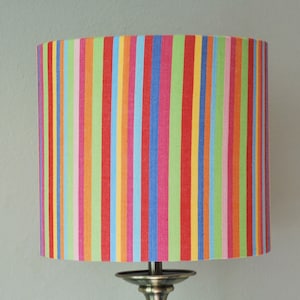 Handmade Lampshade Striped Lampshade, Table Lampshade, Ceiling Lampshade, Rainbow Colours, 20cm 30cm Lampshade, Home Decor zdjęcie 4