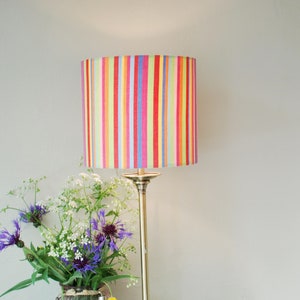 Handmade Lampshade Striped Lampshade, Table Lampshade, Ceiling Lampshade, Rainbow Colours, 20cm 30cm Lampshade, Home Decor zdjęcie 9