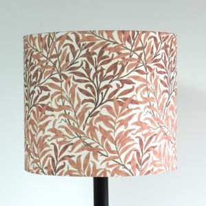 William Morris Lampshade, Bough Print Lampshade in Rust, Classic British Design Drum Lampshade, Home Decor