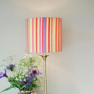 Handmade Lampshade Striped Lampshade, Table Lampshade, Ceiling Lampshade, Rainbow Colours, 20cm 30cm Lampshade, Home Decor zdjęcie 7