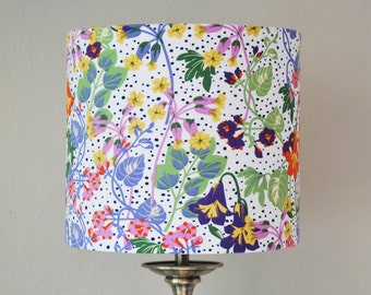 Handmade Pretty Floral Lampshade, Drum Lampshade, Table Lampshade, Ceiling Lampshade, 20, 30, 40 cm Lampshade, Cottage Lampshade, Home Decor