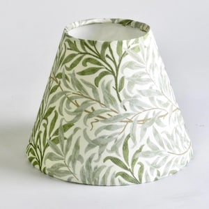 William Morris Tapered Lampshade, William Morris Bough Print Lampshade in Sage, Traditional British Design Handmade Lampshade, Home Decor