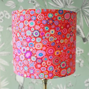 Handmade Kaffe Fassett Drum Lampshade: Colourful Floral Home Decor