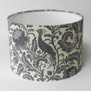 William Morris Acanthus Lampshade: Grey & Cream Nature Print