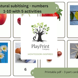 Montessori subitising  number flashcards