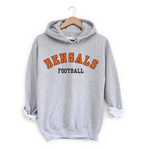Gildan Bengals Kapuzenpullover, Heavyweight Bengals Hoodie, grauer Bengals Kapuzenpullover Herren Damen, Bengals Sweatshirt Vintage, Bengals Shirts