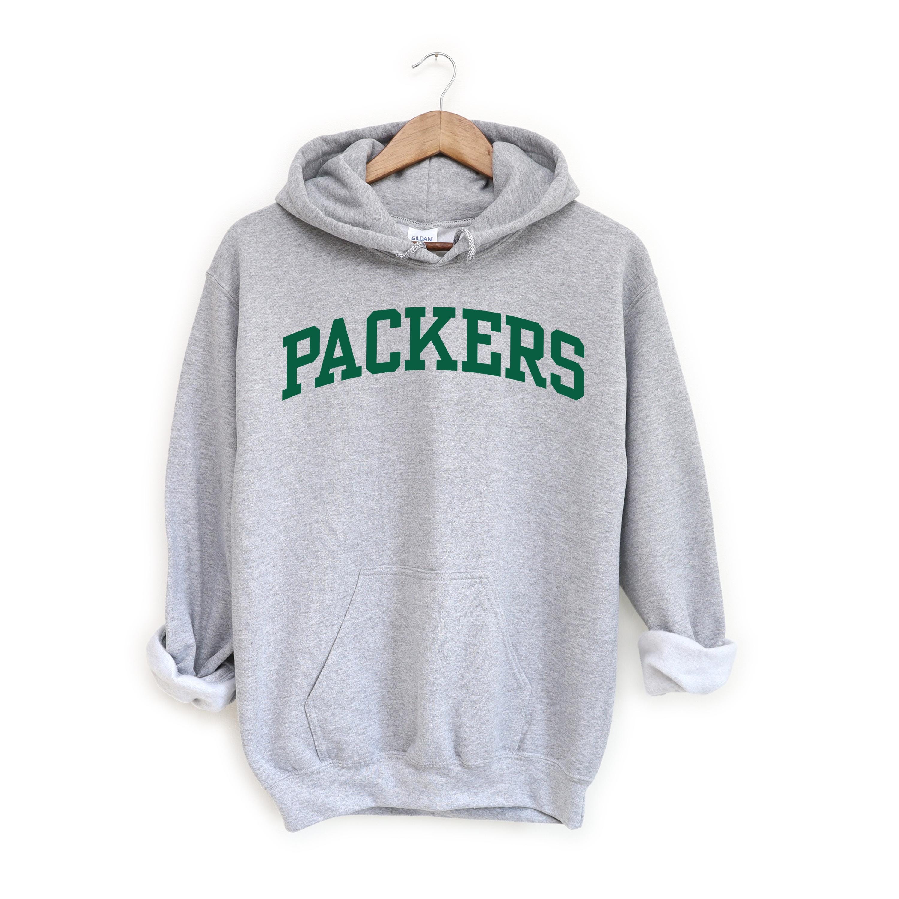 Gildan Packers Hoodie - gray heavy blend 50/50 - Packers sweatshirt, Packers hoody, Packers shirt, Packers pullover, unisex mens and womens