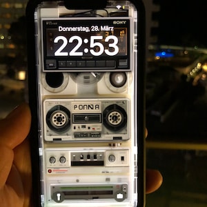 Cassetta Walkman NI12 / Guardiani della Galassia, stile retrò super realistico, progettata originale per schermata di blocco e sfondo di Iphone Android