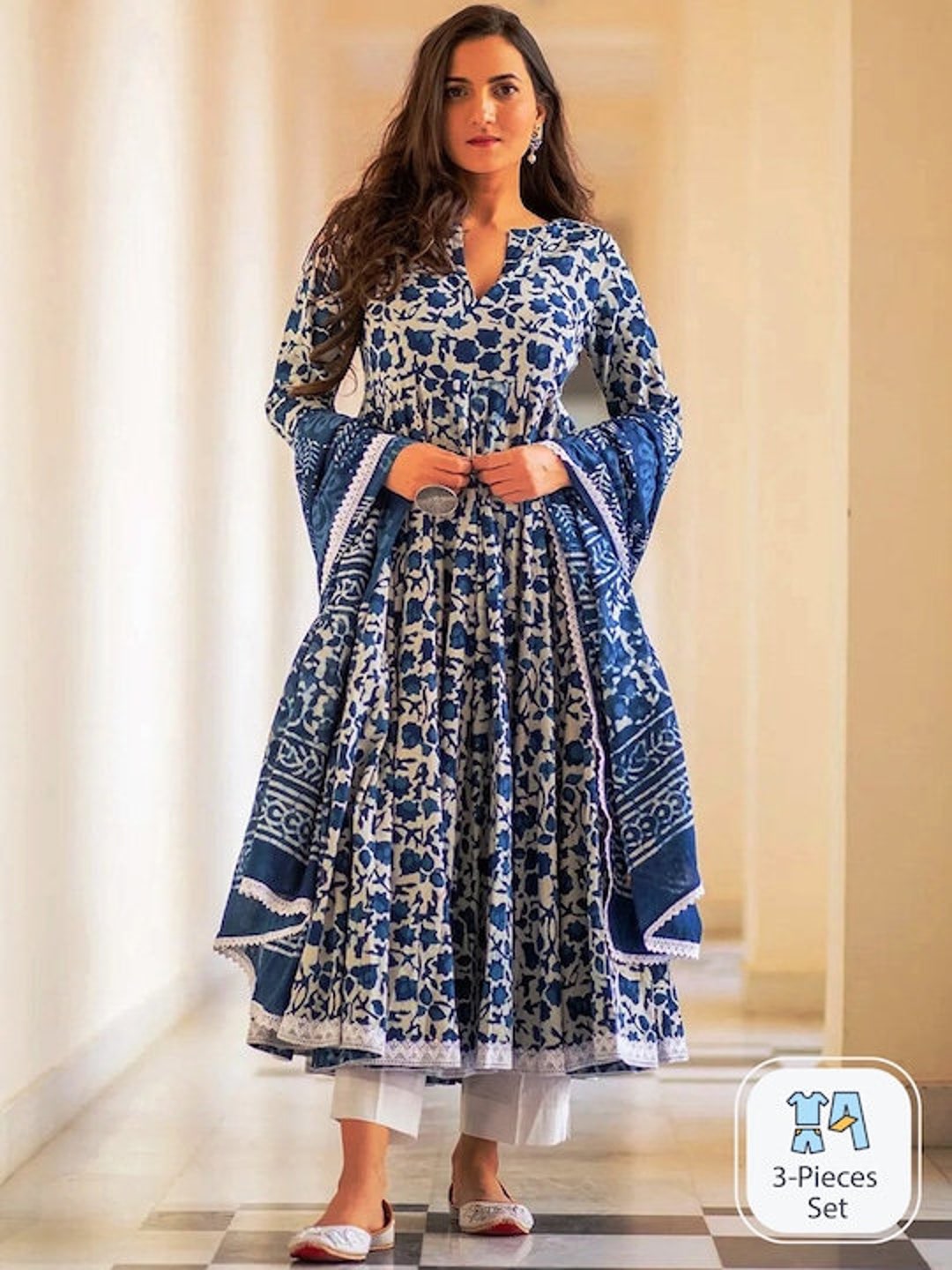 ANKITA [2XL / 44] - Flared kurti set