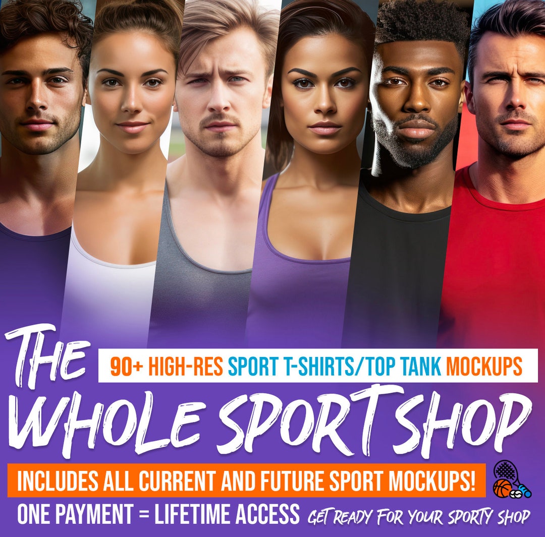 All Sport Tshirts Mockups Bundle Fitness Gym Training Etsy