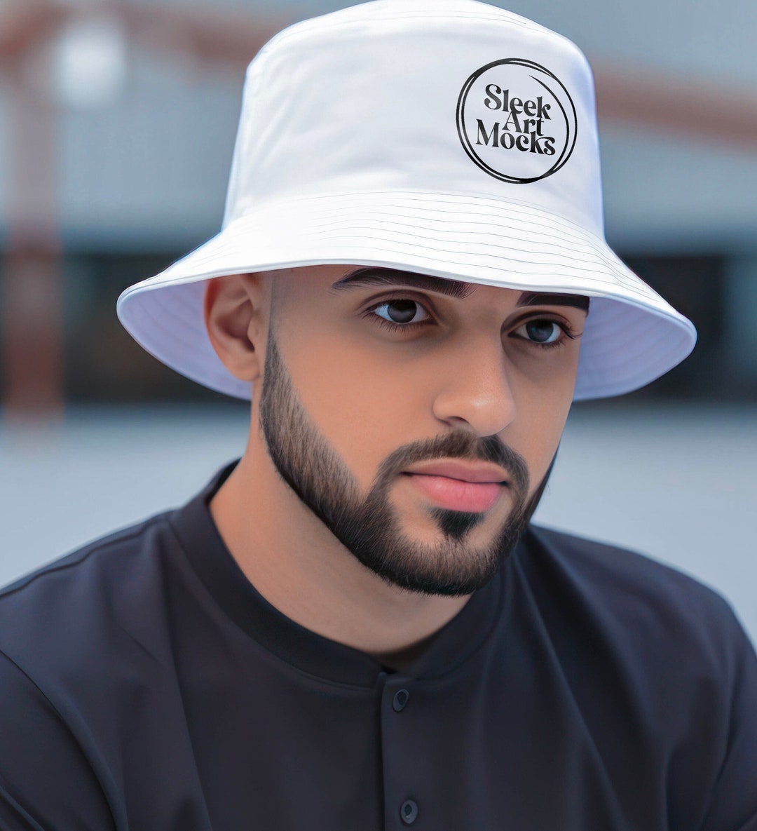 White Bucket Hat Mockup, Blank Hat Mockup, Bob Hat Mock, Unisex Hat