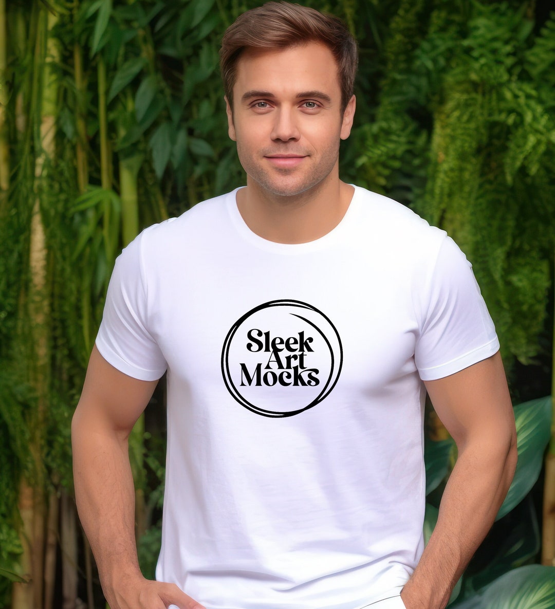 White Bella Canvas 3001 T-shirt Mockup White Tshirt Male - Etsy