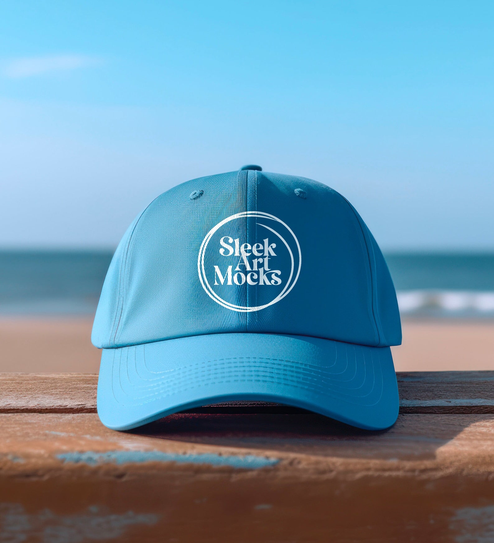 Blue Sky Cap Mockup, Blue Hat Mockup, Bob Hat, Unisex Baseball Hat, Cap ...