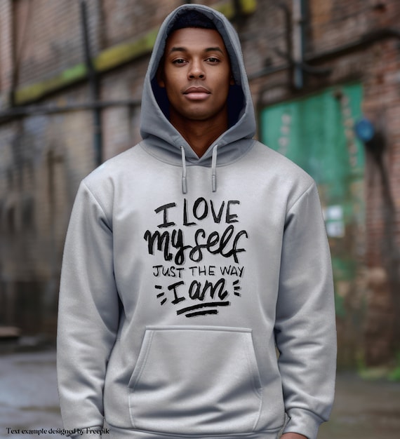 Gray Gildan 18500 Hoodie Mockup, Grey Sweatshirt Mockup, Male