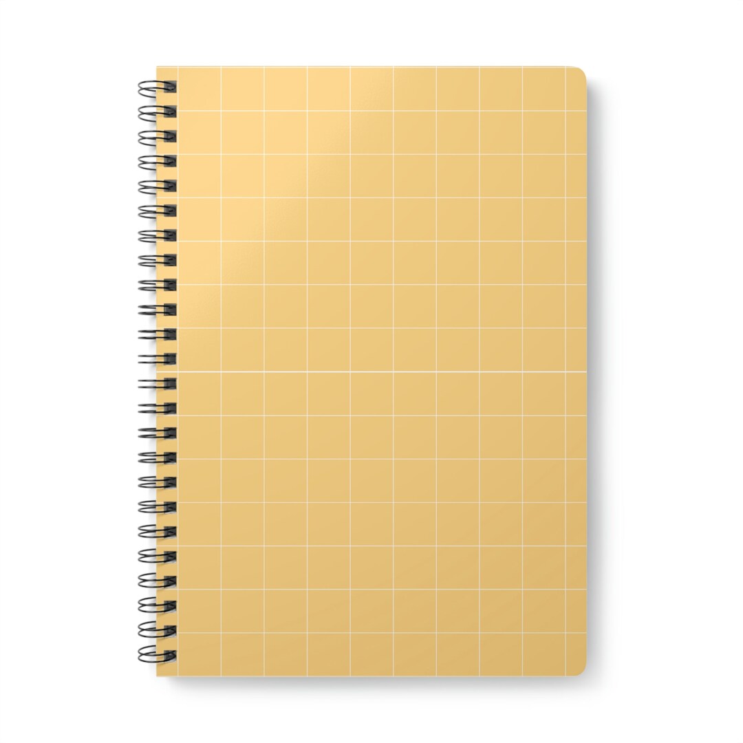 Modern Design A5 Notebook Yellow Grid Etsy